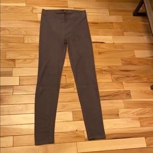 Vince suede leggings, stretchy, grey , size XS